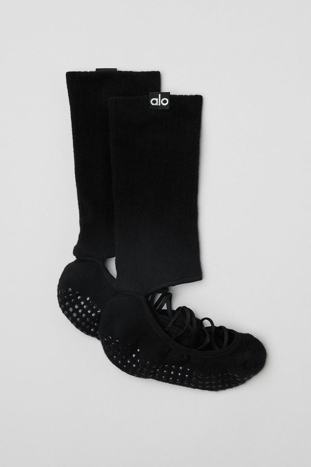 Calcetines Alo Yoga Strappy Siren Grip Mujer Negras | España  MSRK-34150