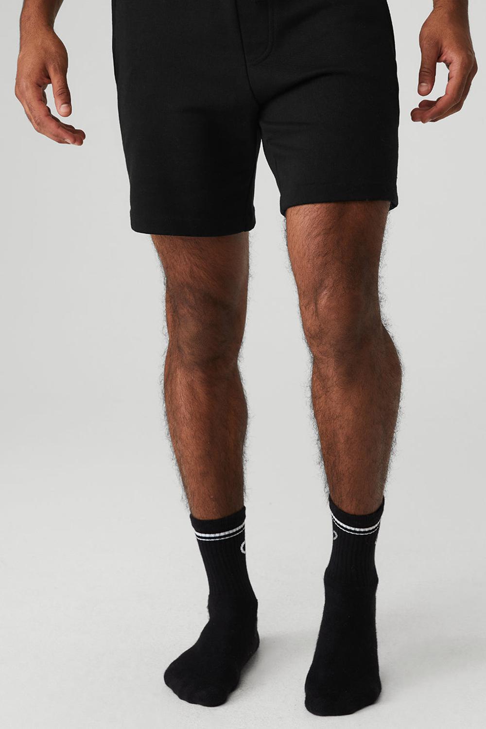 Calcetines Alo Yoga Unisex Half-Crew Throwback Mujer Negras Blancas | España  UZCR-67348