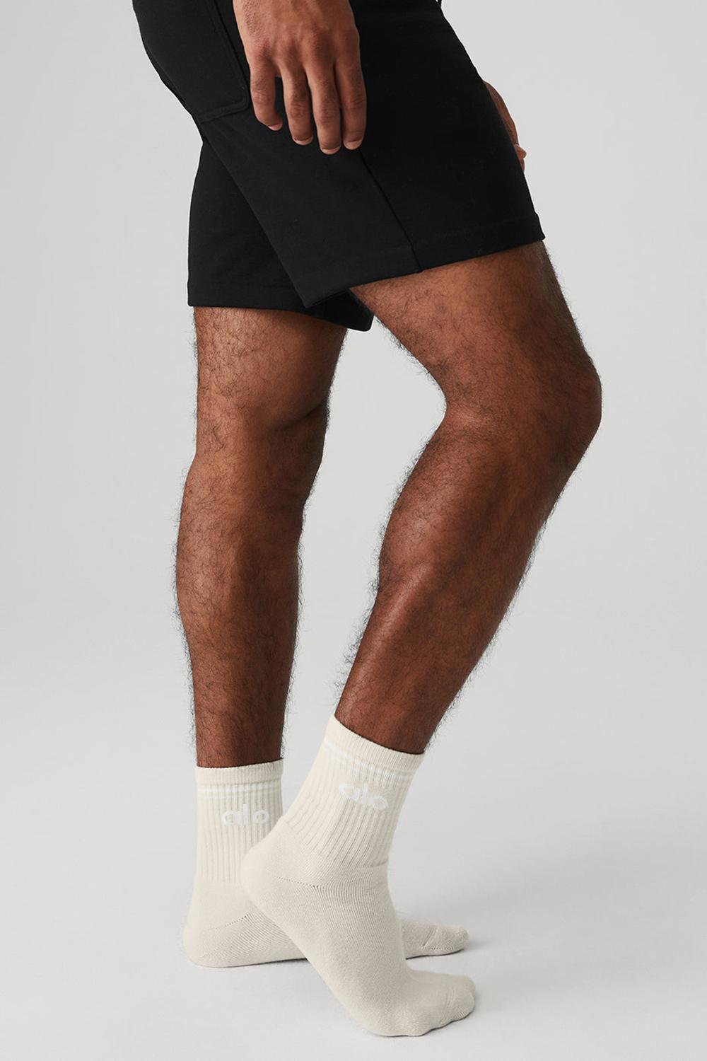 Calcetines Alo Yoga Unisex Half-Crew Throwback Mujer Blancas | España  NOQV-10467