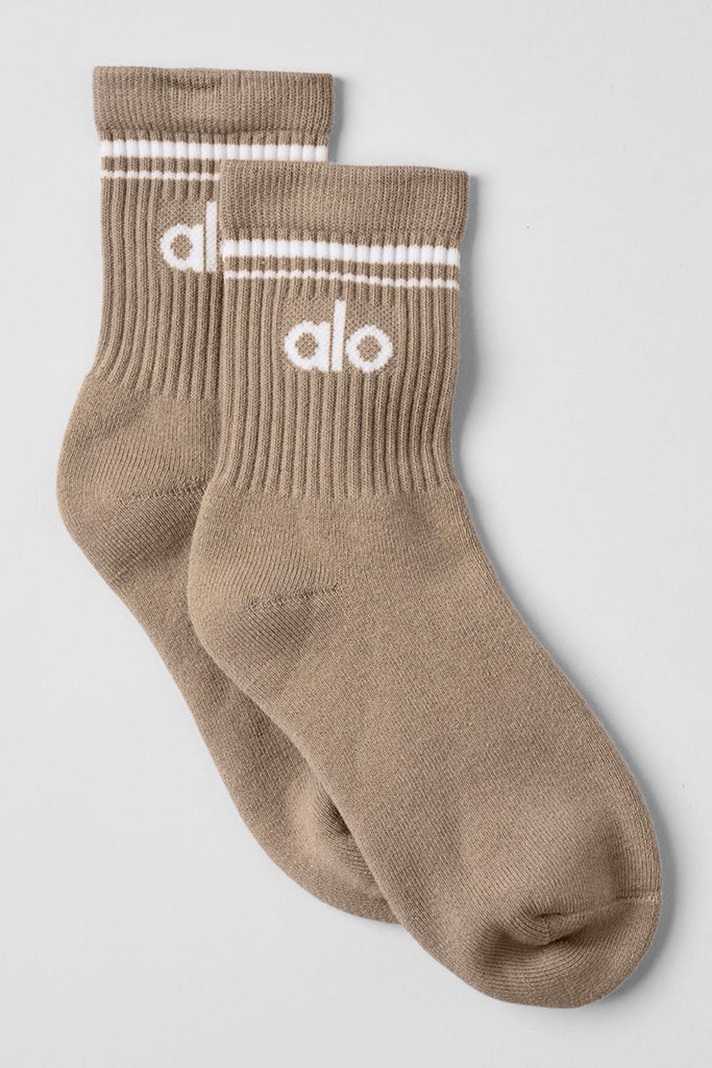 Calcetines Alo Yoga Unisex Half-Crew Throwback Mujer Blancas | España  INTZ-25908