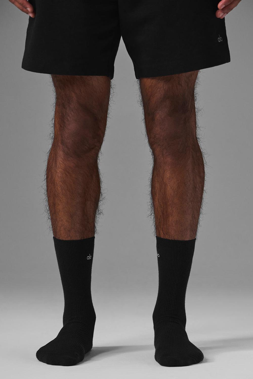 Calcetines Alo Yoga Unisex Half-Crew Understated Mujer Negras | España  PLFK-69375