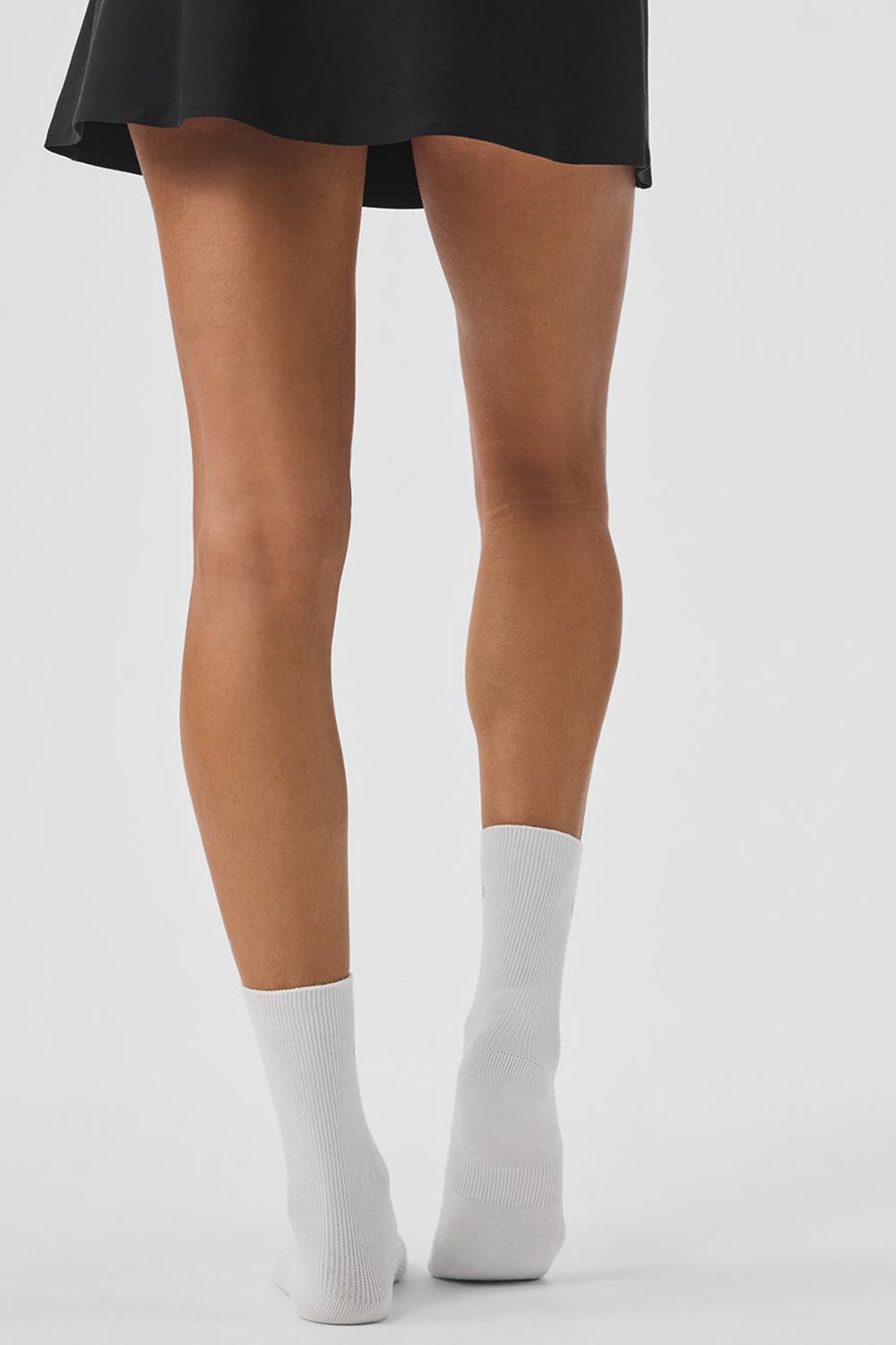 Calcetines Alo Yoga Unisex Half-Crew Understated Mujer Blancas | España  EGCH-10723