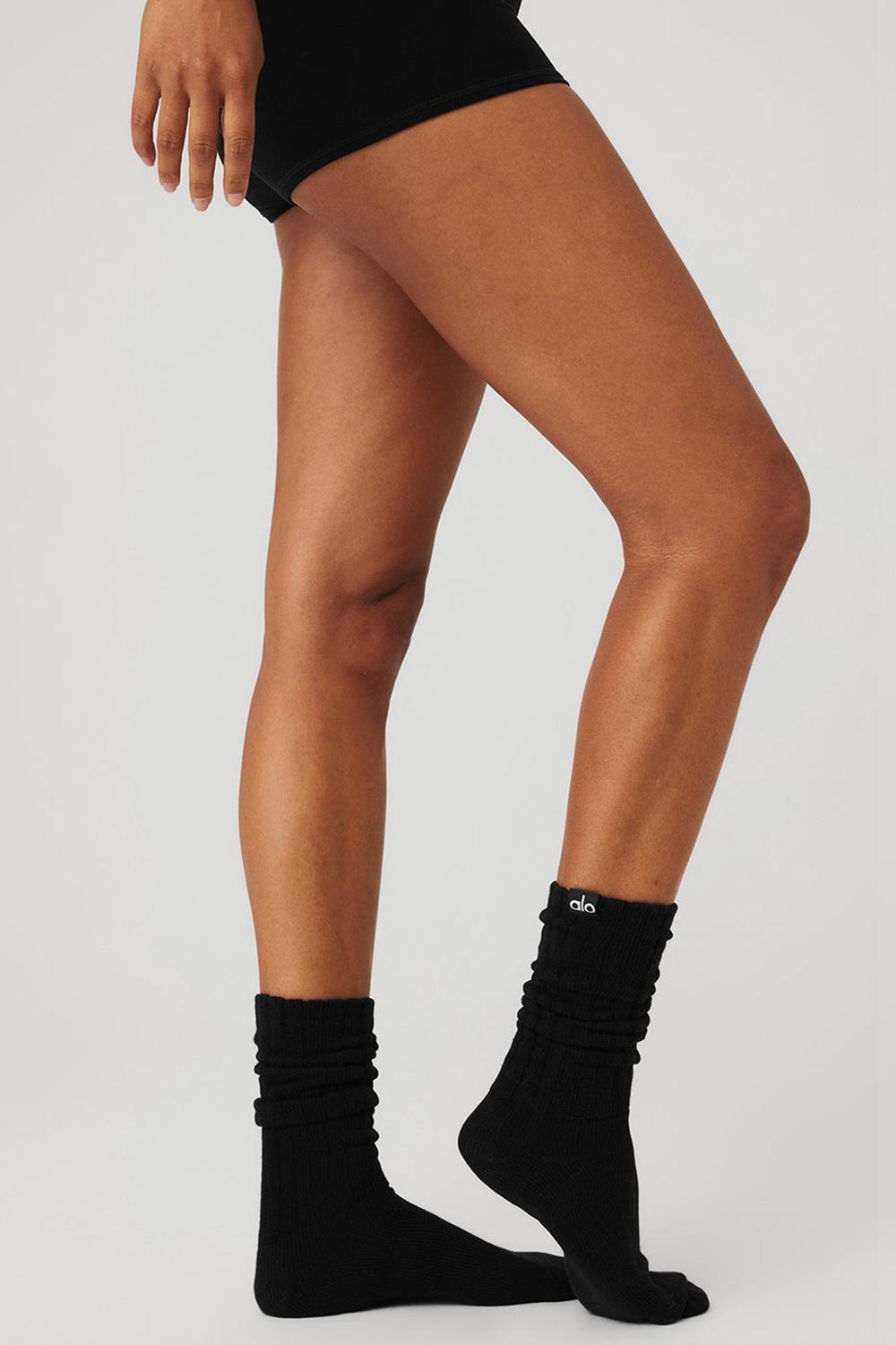 Calcetines Alo Yoga Unisex Scrunch Mujer Negras | España  XNGH-59432