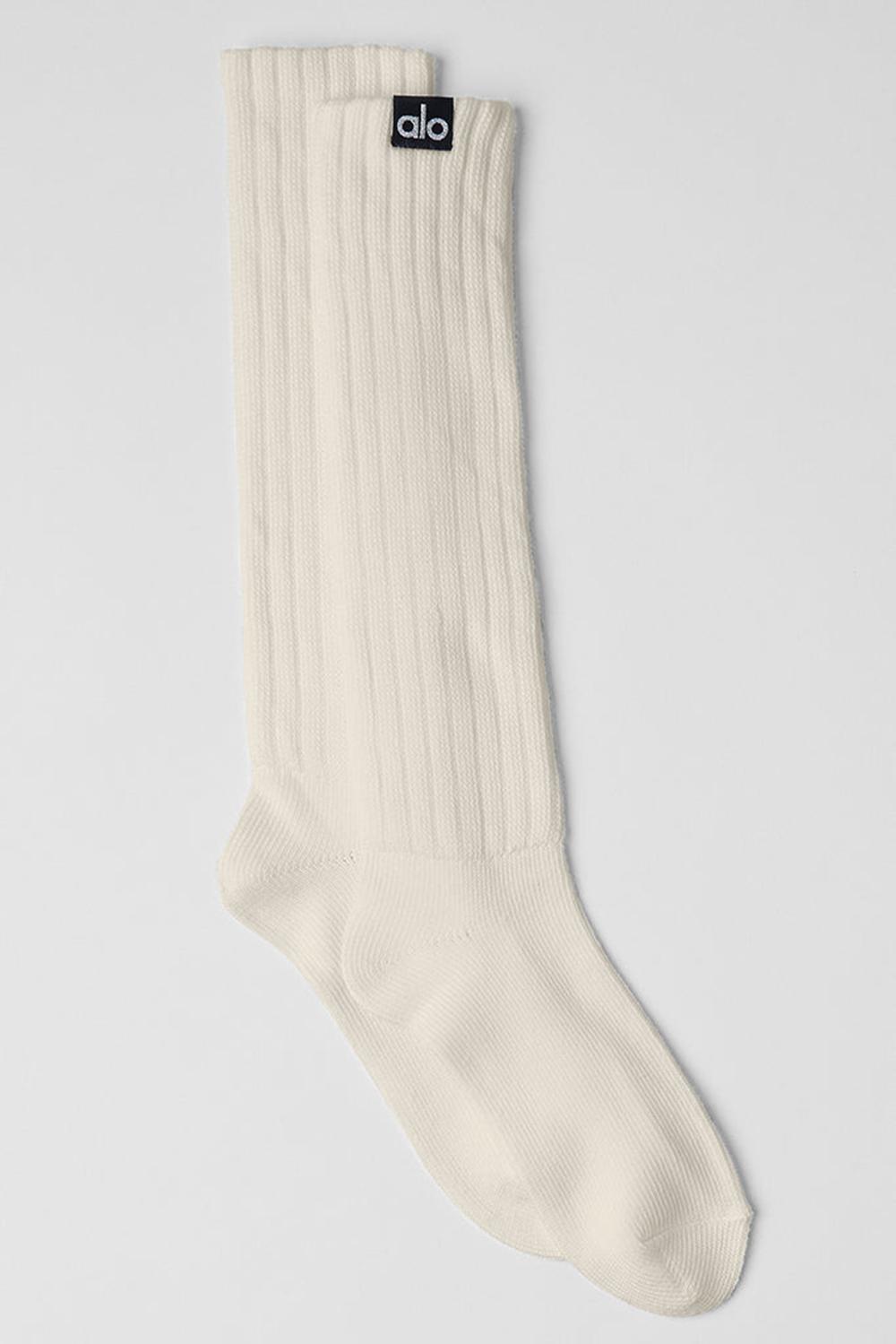Calcetines Alo Yoga Unisex Scrunch Mujer Bone | España  UYHI-87019