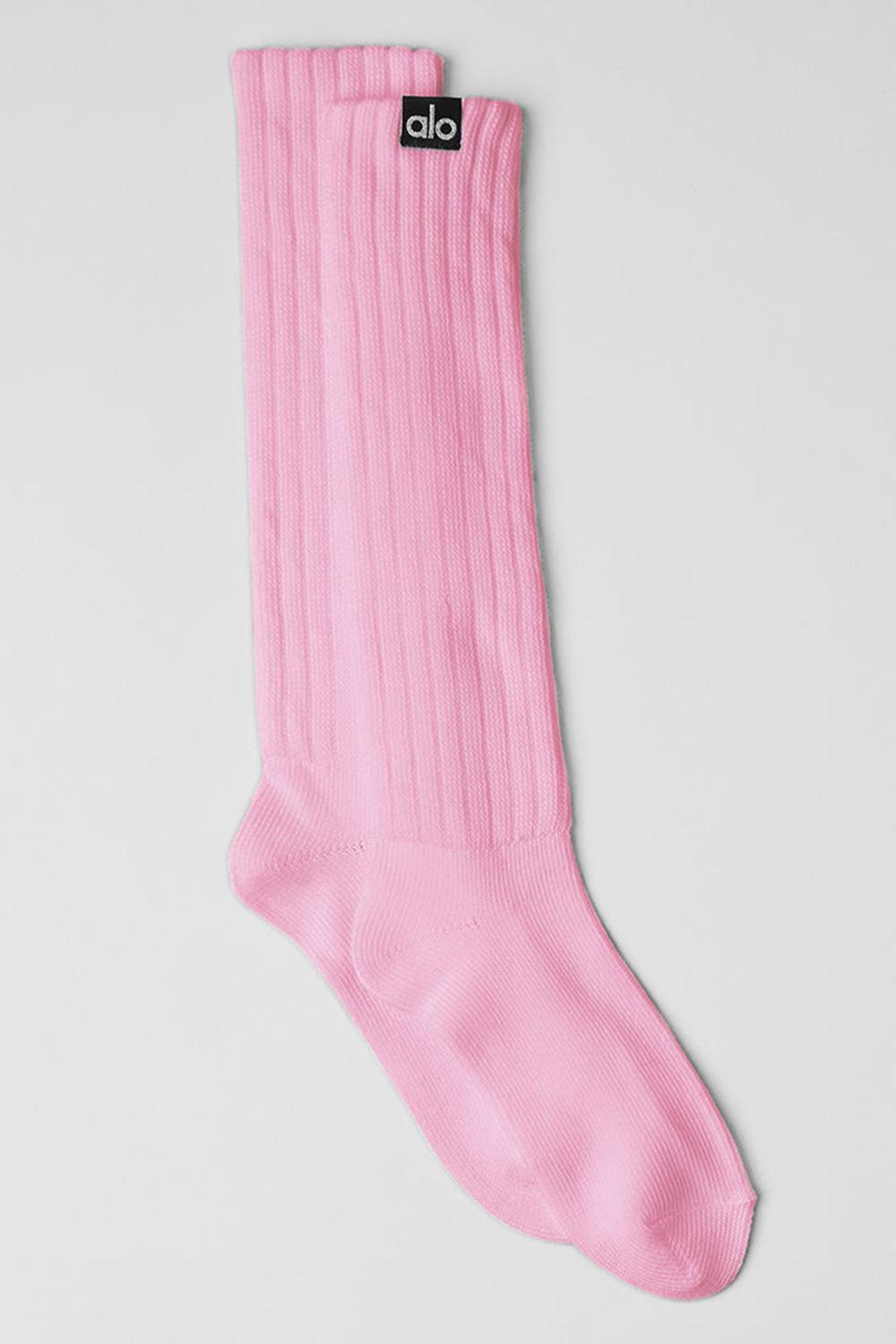 Calcetines Alo Yoga Unisex Scrunch Mujer Rosas | España  AYWV-56428
