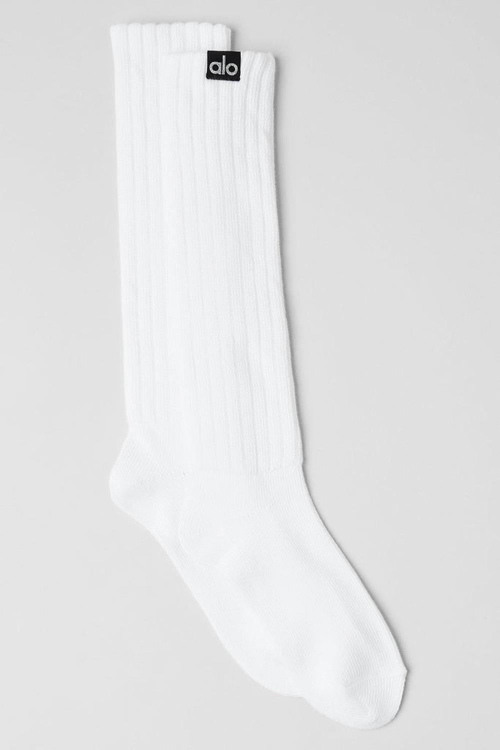 Calcetines Alo Yoga Unisex Scrunch Mujer Blancas | España  RBPL-58201