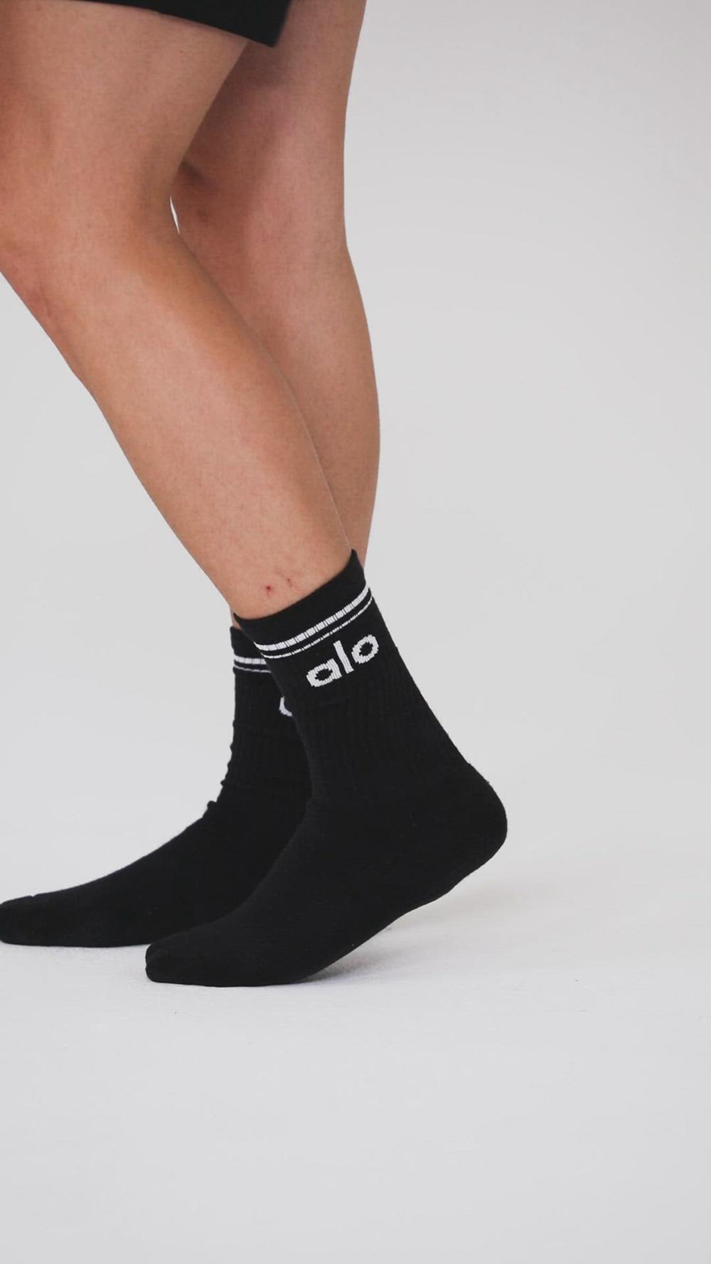 Calcetines Alo Yoga Unisex Throwback Mujer Gris Negras | España  NXLK-75310