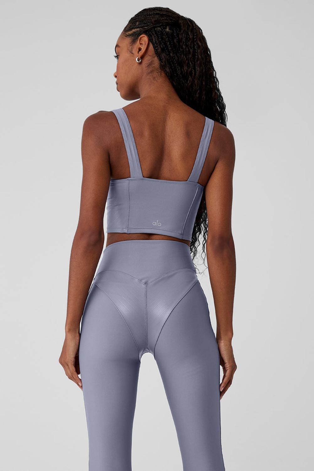 Camiseta Sin Mangas Running Alo Yoga Airlift Winter Warm Cropped Supermoto Mujer Fog | España  HKBP-91428