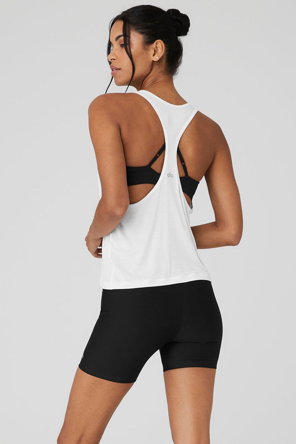 Camiseta Sin Mangas Running Alo Yoga All Day Mujer Blancas | España  DXFM-91374