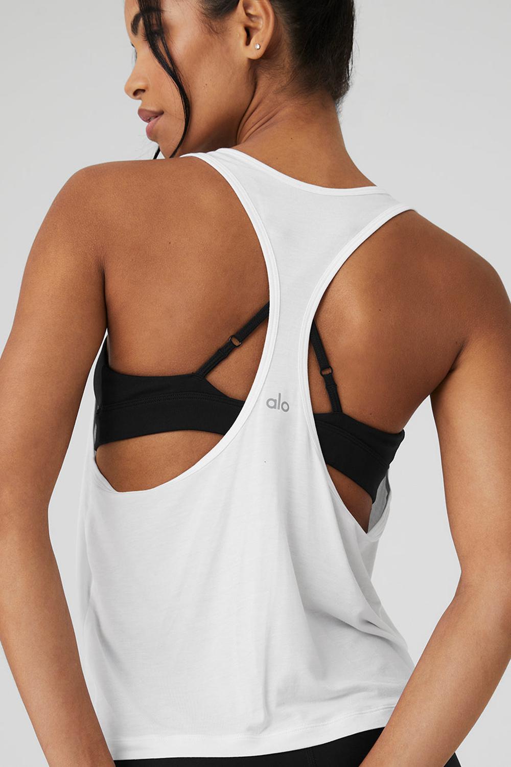 Camiseta Sin Mangas Running Alo Yoga All Day Mujer Blancas | España  DXFM-91374