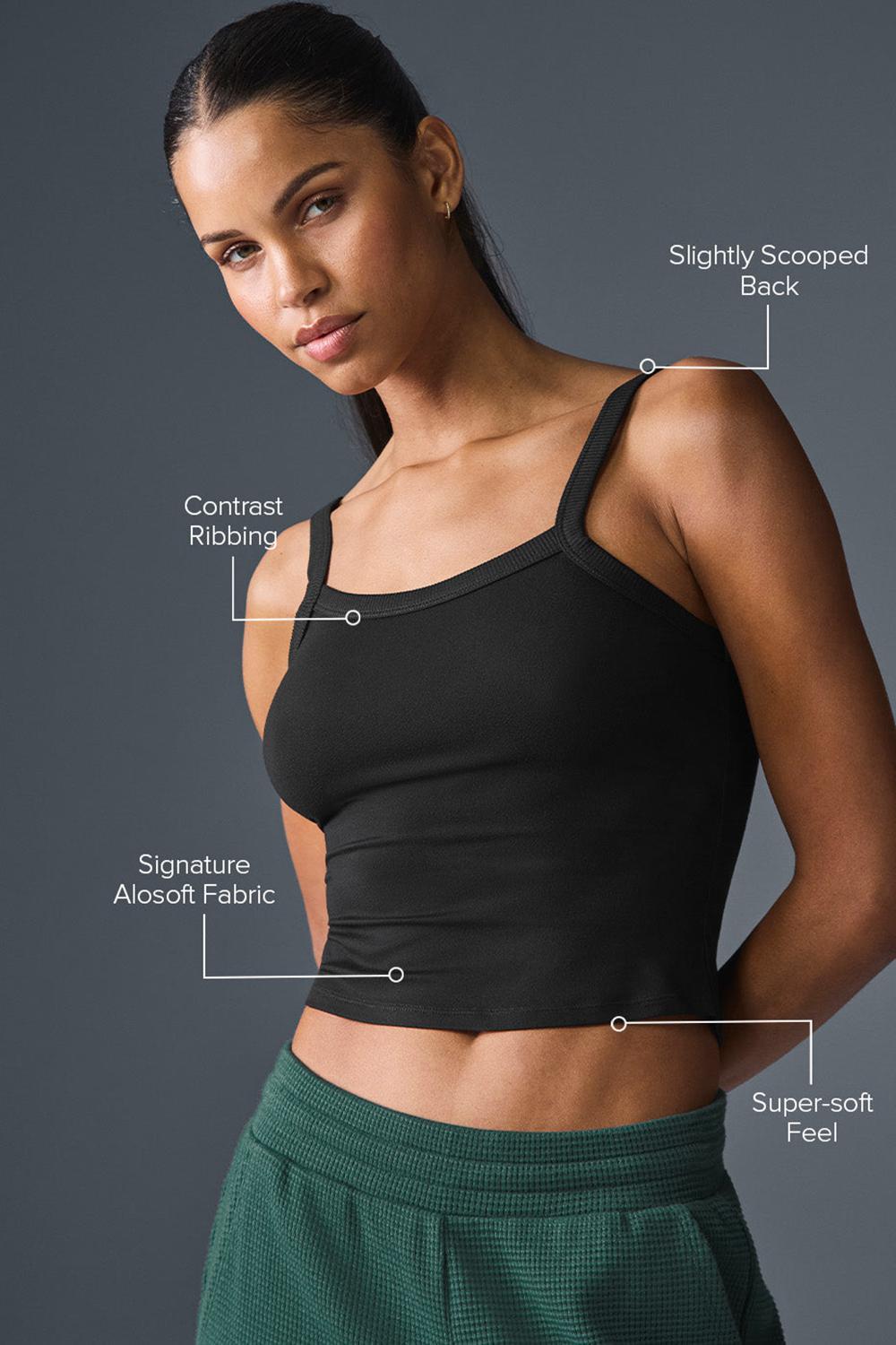 Camiseta Sin Mangas Running Alo Yoga Alosoft Sweet Talker Mujer Negras | España  URYK-19748