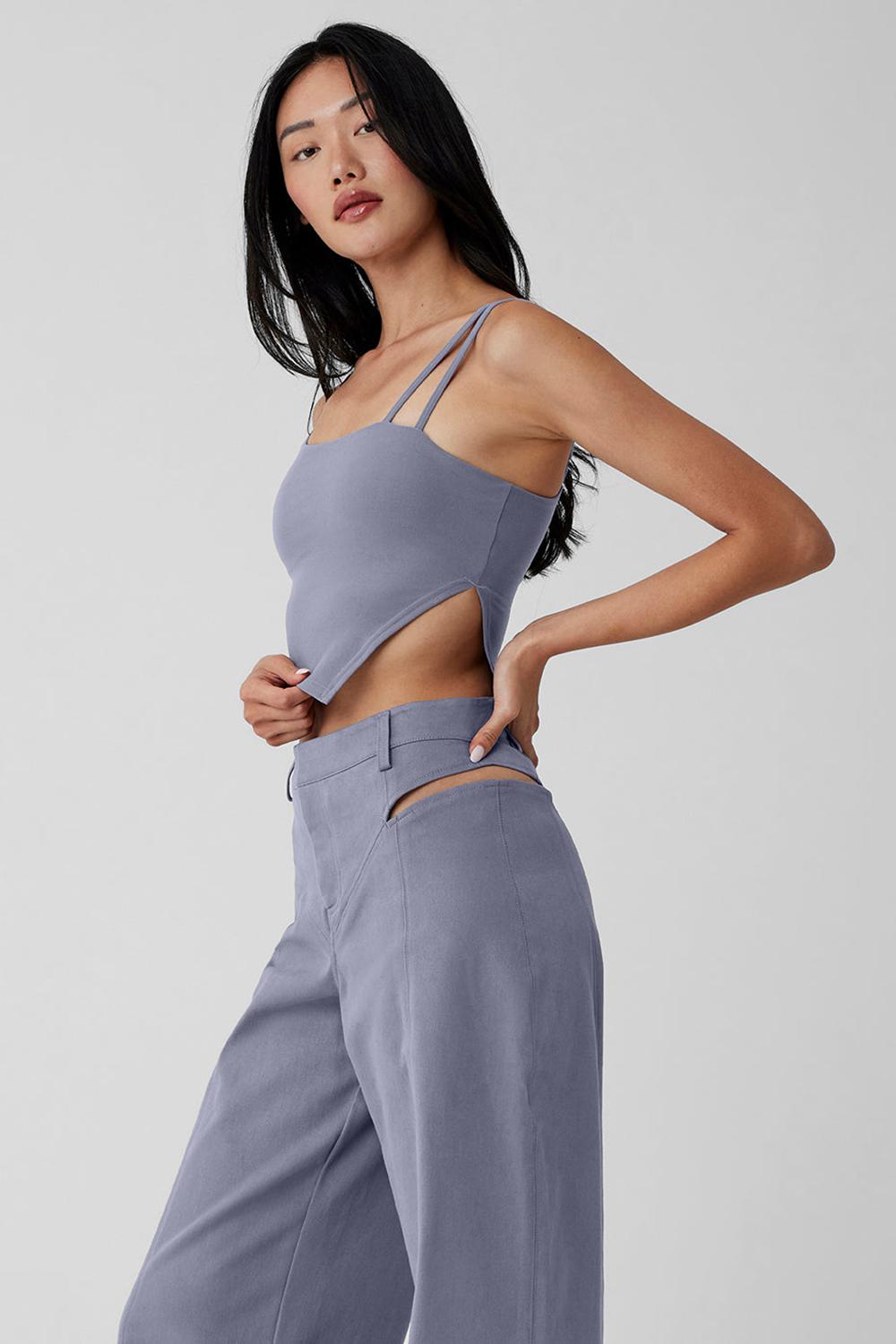 Camiseta Sin Mangas Running Alo Yoga Alosoft All Night Mujer Fog | España  FLOU-06349