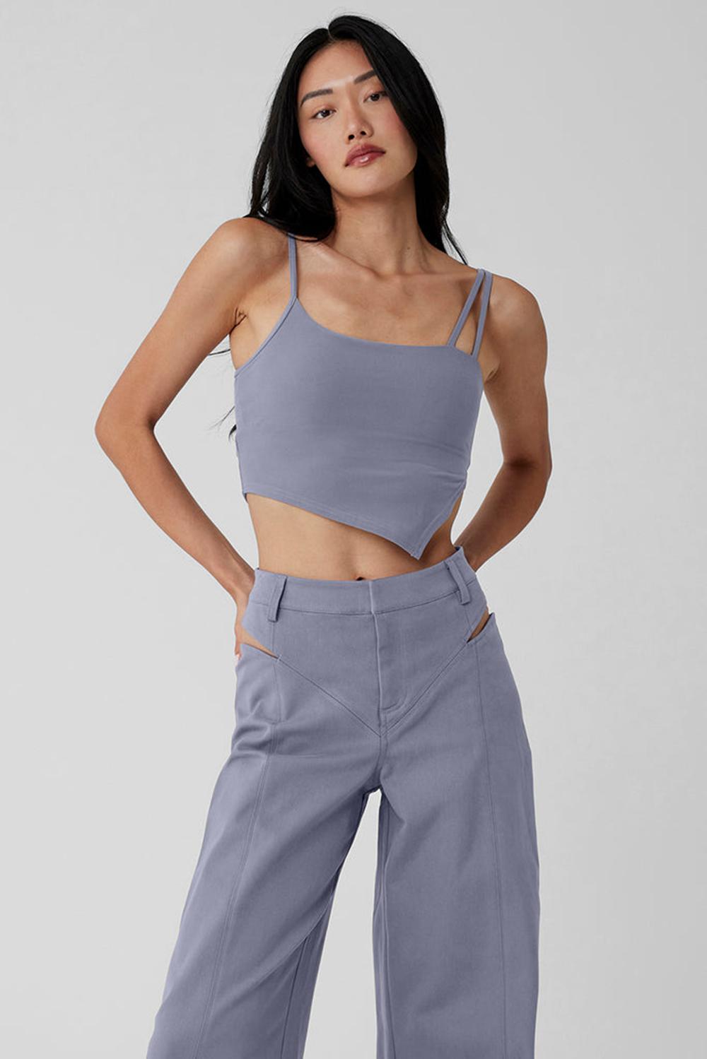 Camiseta Sin Mangas Running Alo Yoga Alosoft All Night Mujer Fog | España  FLOU-06349