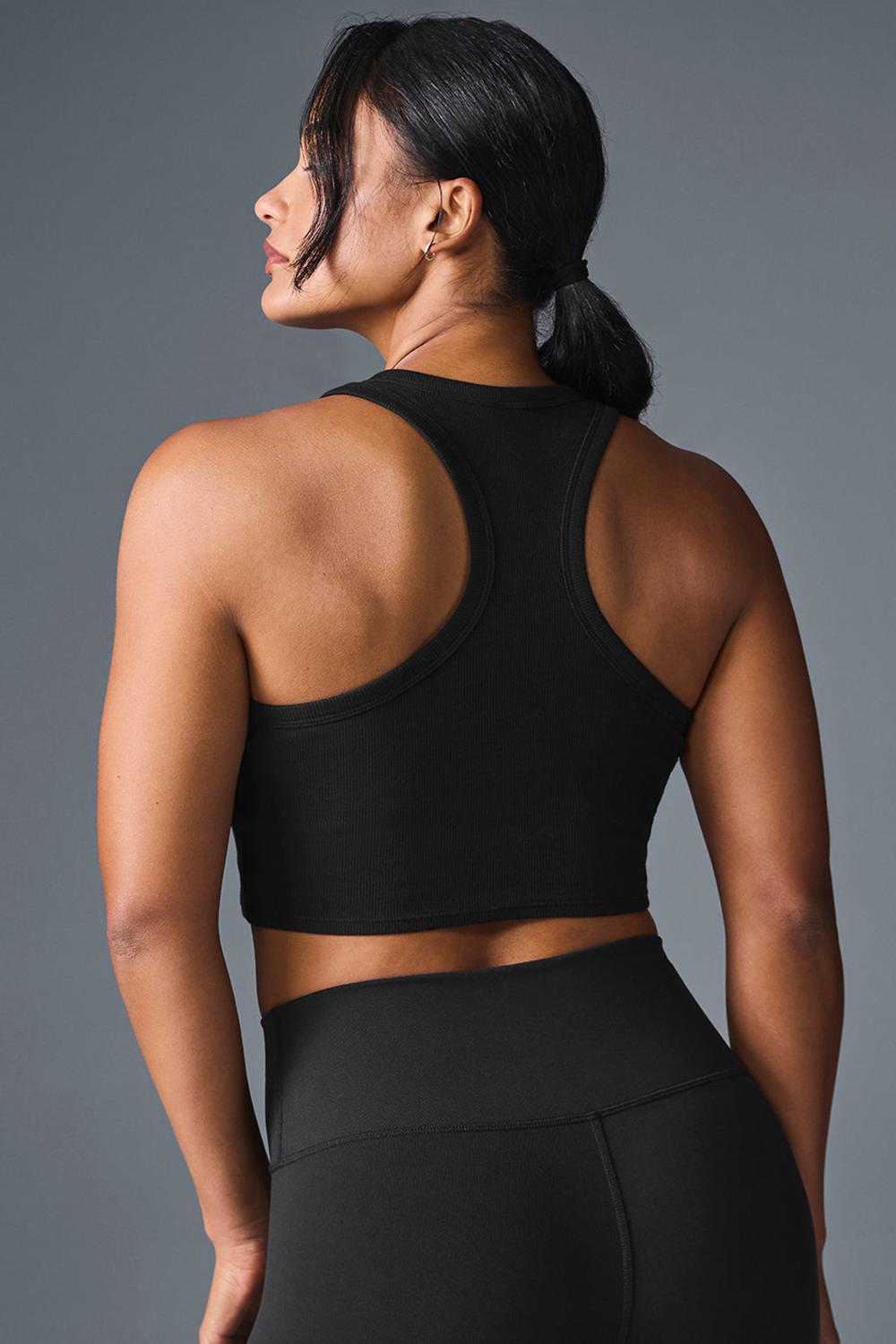 Camiseta Sin Mangas Running Alo Yoga Aspire Mujer Negras Blancas | España  IKVD-02389