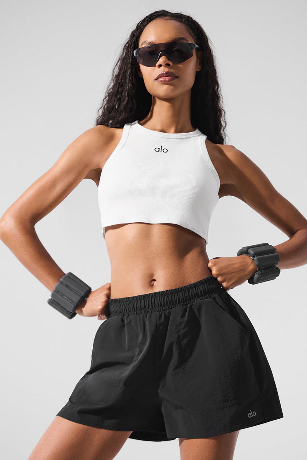 Camiseta Sin Mangas Running Alo Yoga Aspire Mujer Blancas Negras | España  LCMN-83460