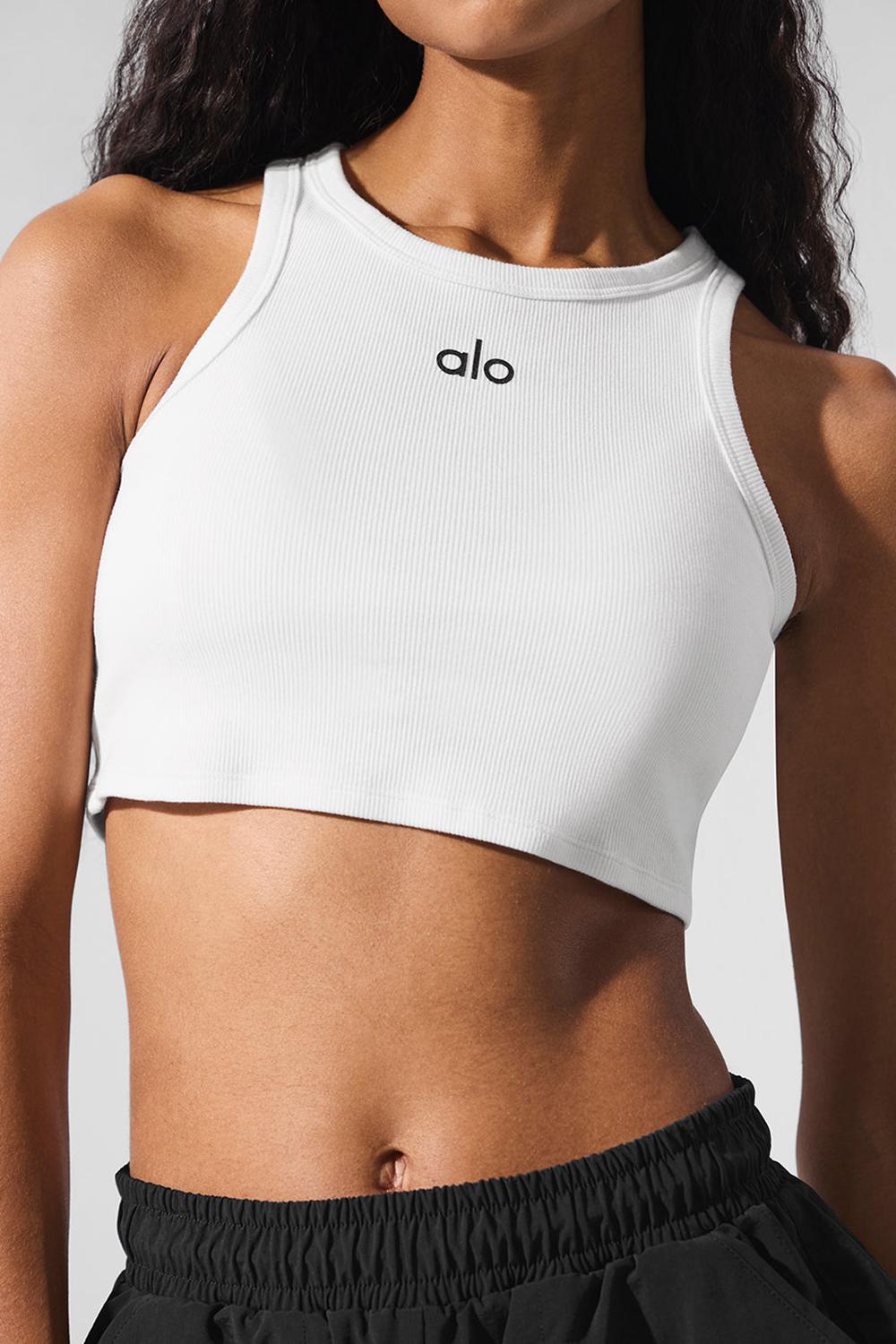 Camiseta Sin Mangas Running Alo Yoga Aspire Mujer Blancas Negras | España  LCMN-83460