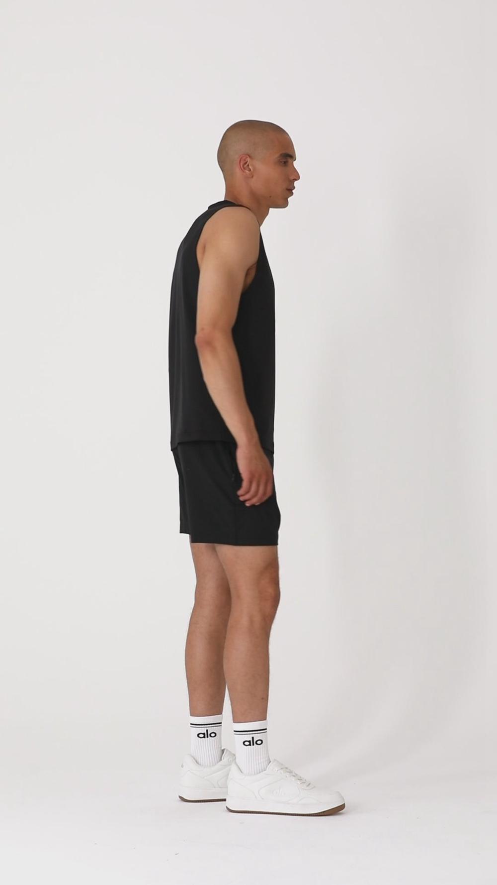 Camiseta Sin Mangas Running Alo Yoga Conquer Muscle Hombre Chestnut | España  MPYN-43952