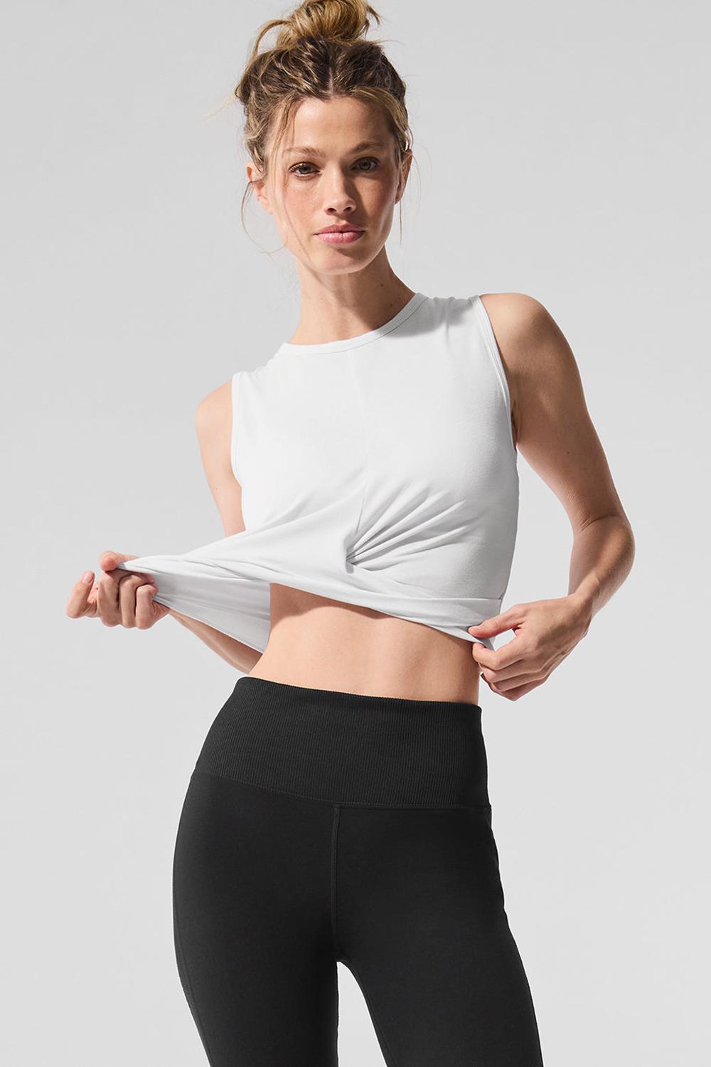 Camiseta Sin Mangas Running Alo Yoga Cover Tops Mujer Blancas | España  EMXJ-49756