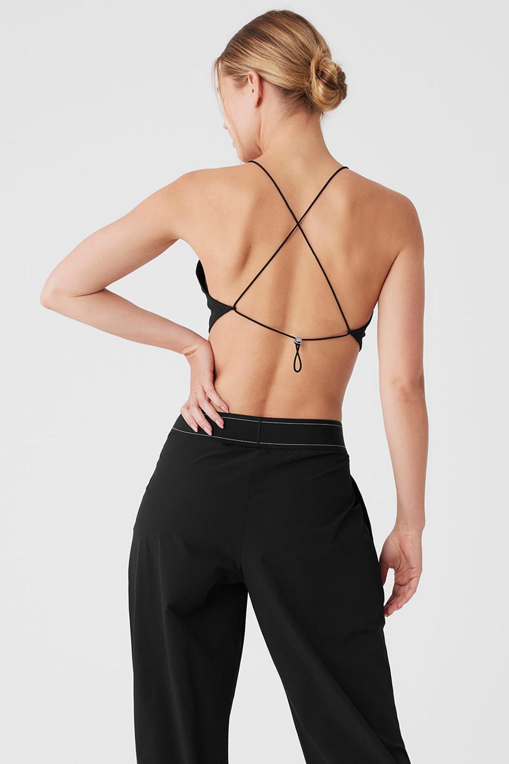 Camiseta Sin Mangas Running Alo Yoga Cropped Megastar Mujer Negras | España  ESPR-48230