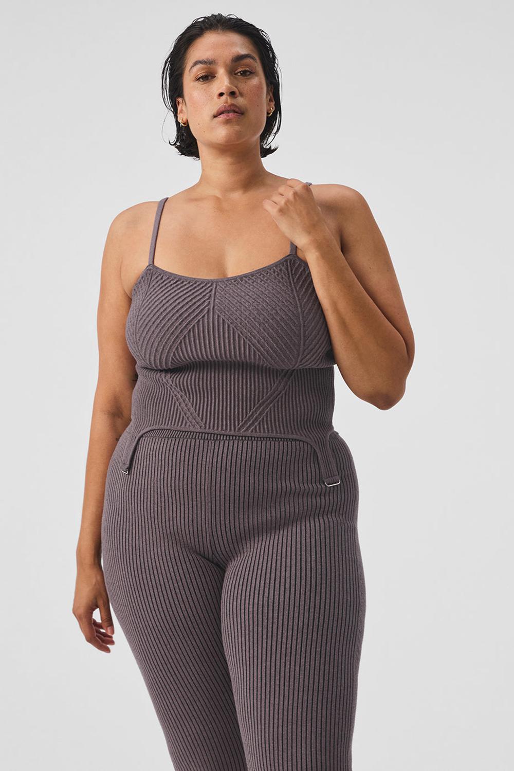 Camiseta Sin Mangas Running Alo Yoga Denim Knit Garter Mujer Negras | España  IOXZ-40652