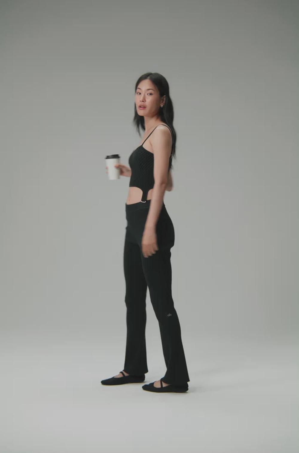 Camiseta Sin Mangas Running Alo Yoga Denim Knit Garter Mujer Gris | España  KOBX-93815
