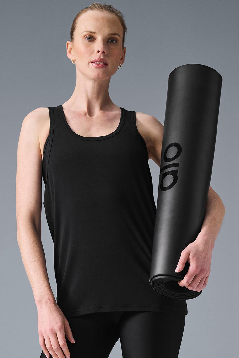 Camiseta Sin Mangas Running Alo Yoga Everyday Modal Rib Mujer Negras | España  TXPD-20963