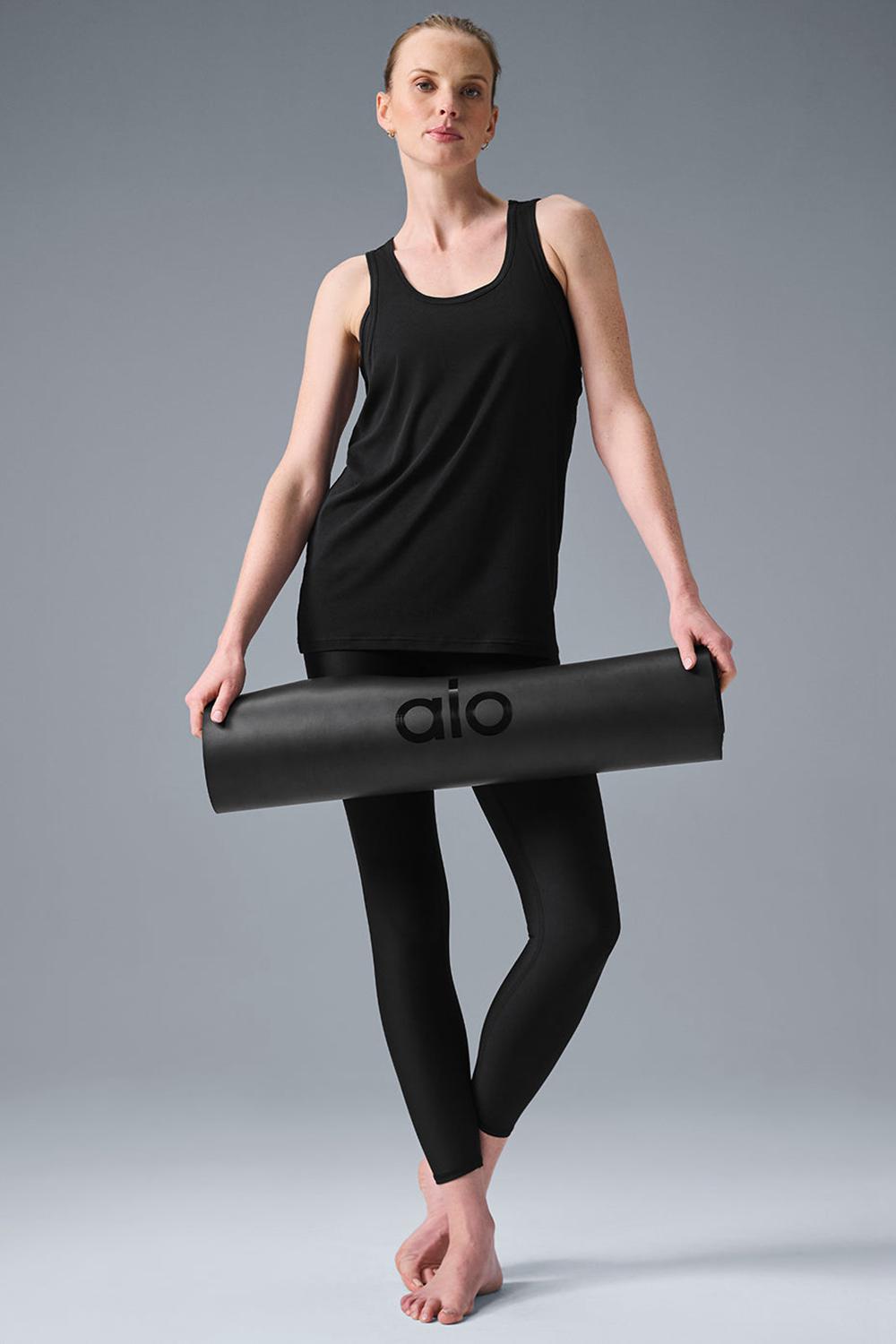 Camiseta Sin Mangas Running Alo Yoga Everyday Modal Rib Mujer Negras | España  TXPD-20963