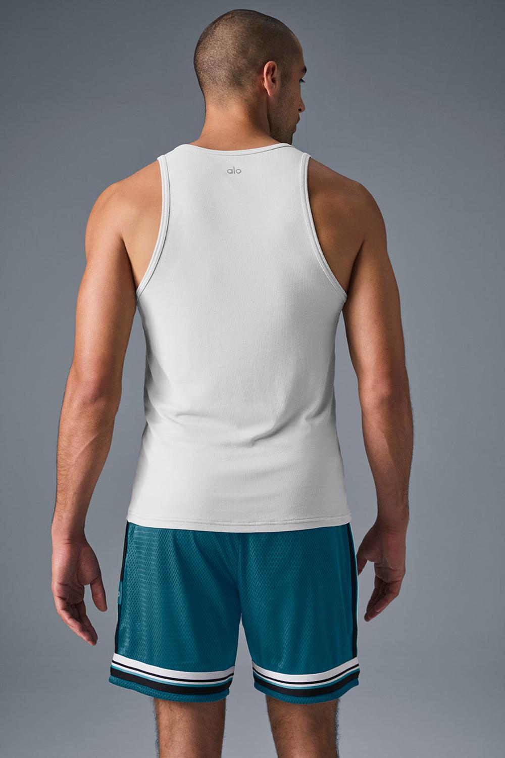 Camiseta Sin Mangas Running Alo Yoga Everyday Modal Rib Hombre Blancas | España  PAFS-73246