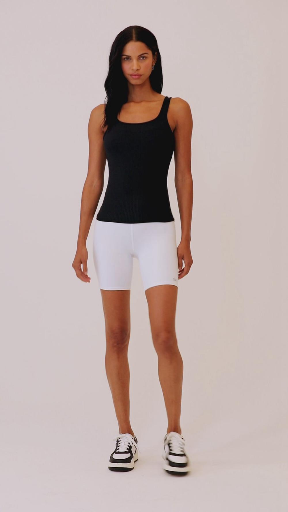 Camiseta Sin Mangas Running Alo Yoga Ribbed Sea Coast Scoop Neck Mujer Blancas | España  XOBQ-08452