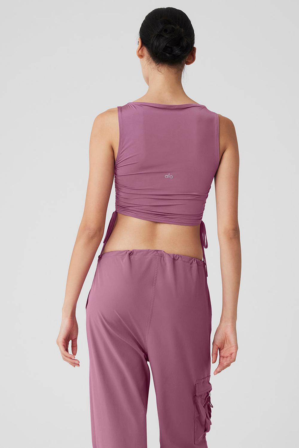 Camiseta Sin Mangas Running Alo Yoga Standout Cropped Mujer Soft Mulberry | España  XKJD-20586