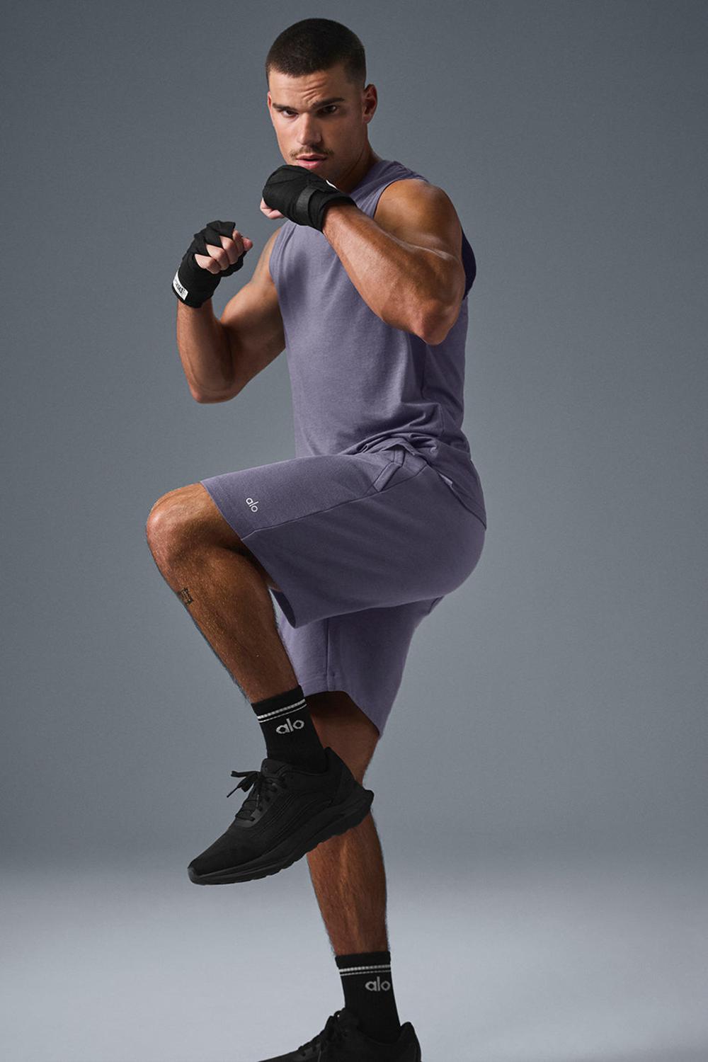 Camiseta Sin Mangas Running Alo Yoga The Triumph Muscle Hombre Italian Plum | España  ZJDM-59036