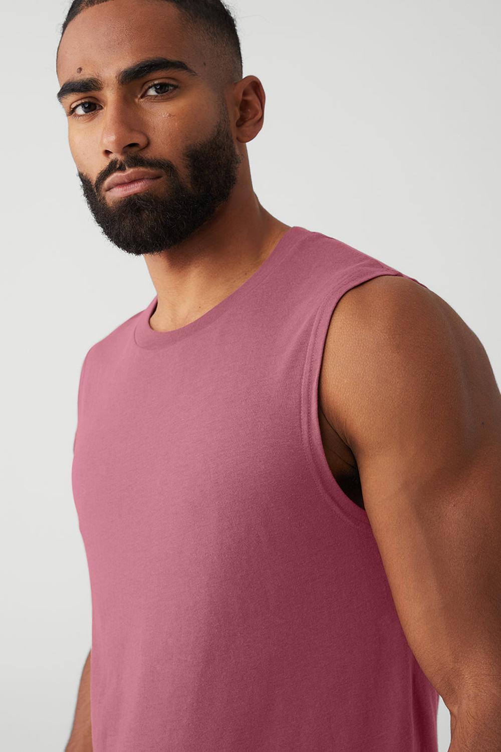 Camiseta Sin Mangas Running Alo Yoga The Triumph Muscle Hombre Mars Clay | España  LQHO-72485