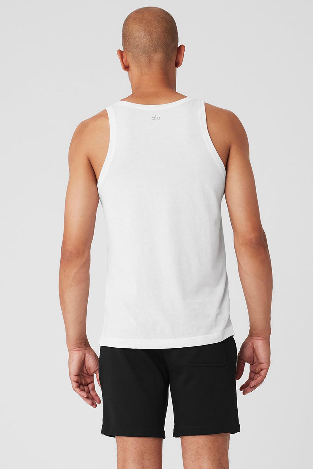 Camiseta Sin Mangas Running Alo Yoga Triumph Hombre Blancas | España  LRCS-92537