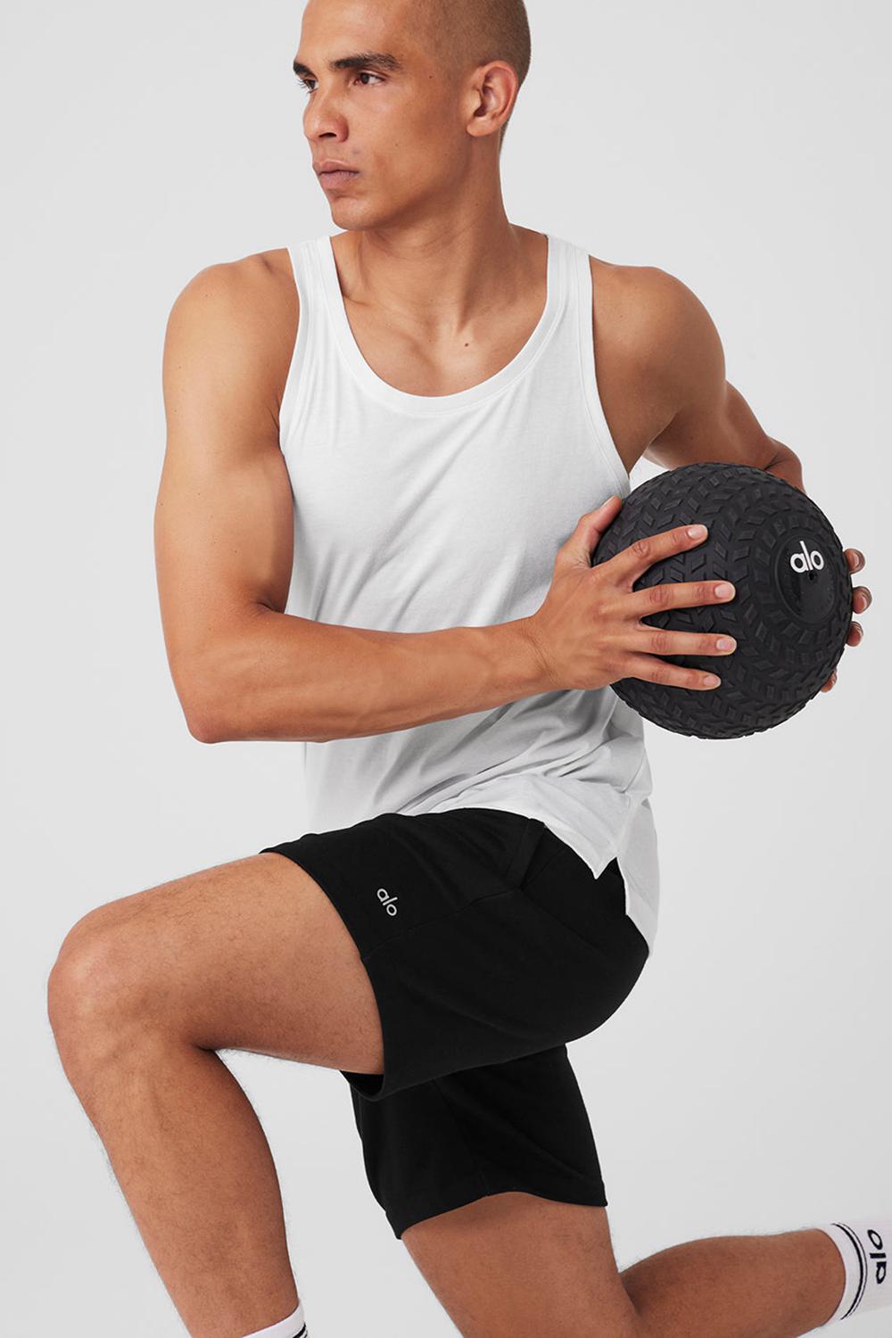 Camiseta Sin Mangas Running Alo Yoga Triumph Hombre Blancas | España  LRCS-92537