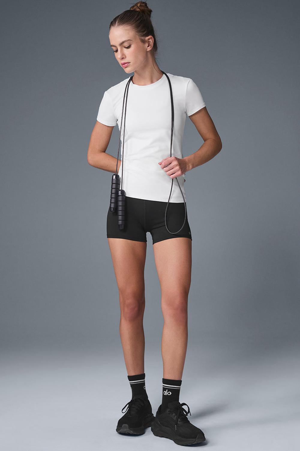 Camisetas Running Alo Yoga Alosoft Finesse Mujer Blancas | España  XDFR-87136