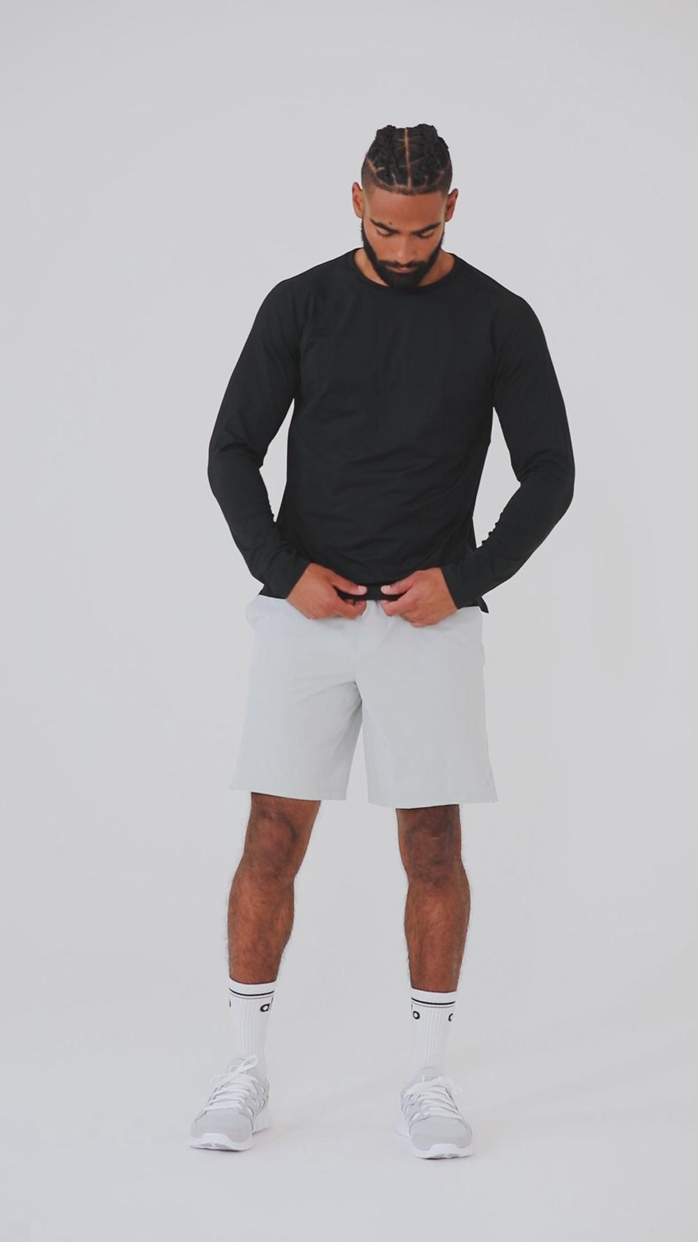 Camisetas Running Alo Yoga Idol Long Sleeve Performance Hombre Espresso | España  GZIE-25876