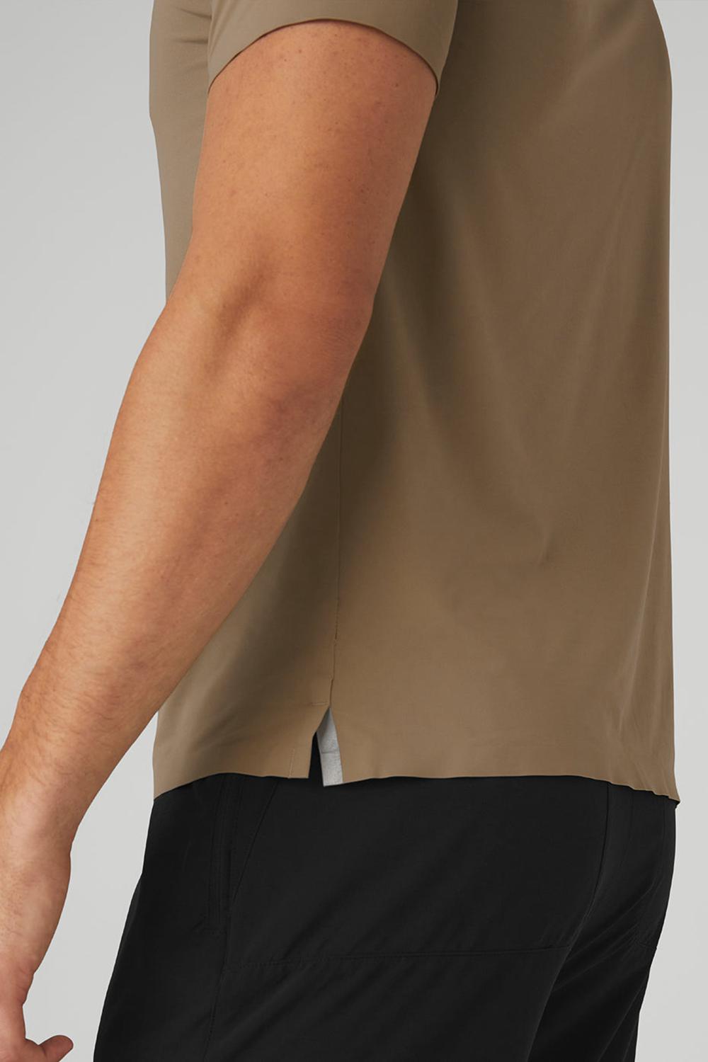 Camisetas Running Alo Yoga Idol Performance Hombre Gravel | España  GKLV-05327