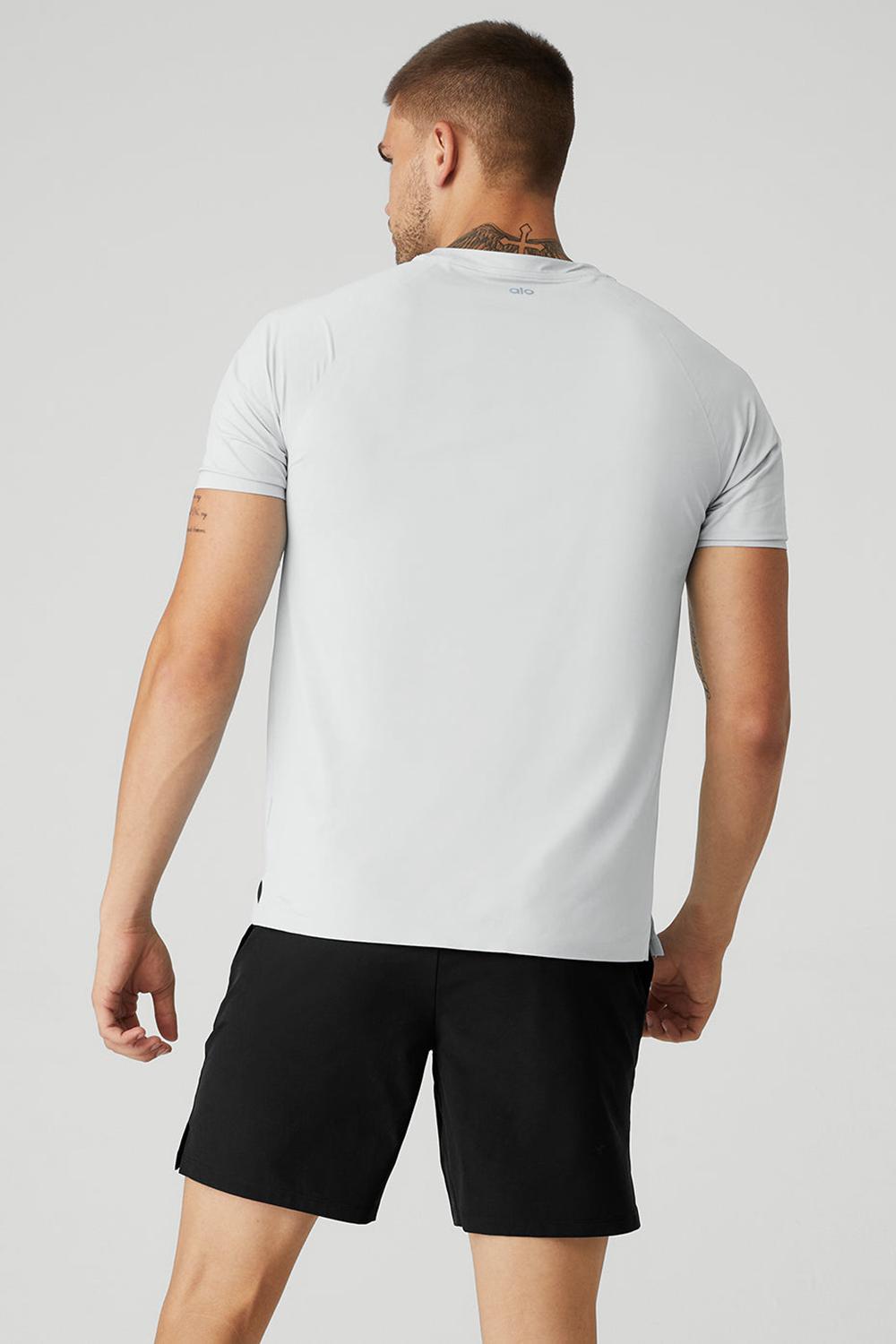 Camisetas Running Alo Yoga Idol Performance Hombre Titanium | España  AKEF-58326