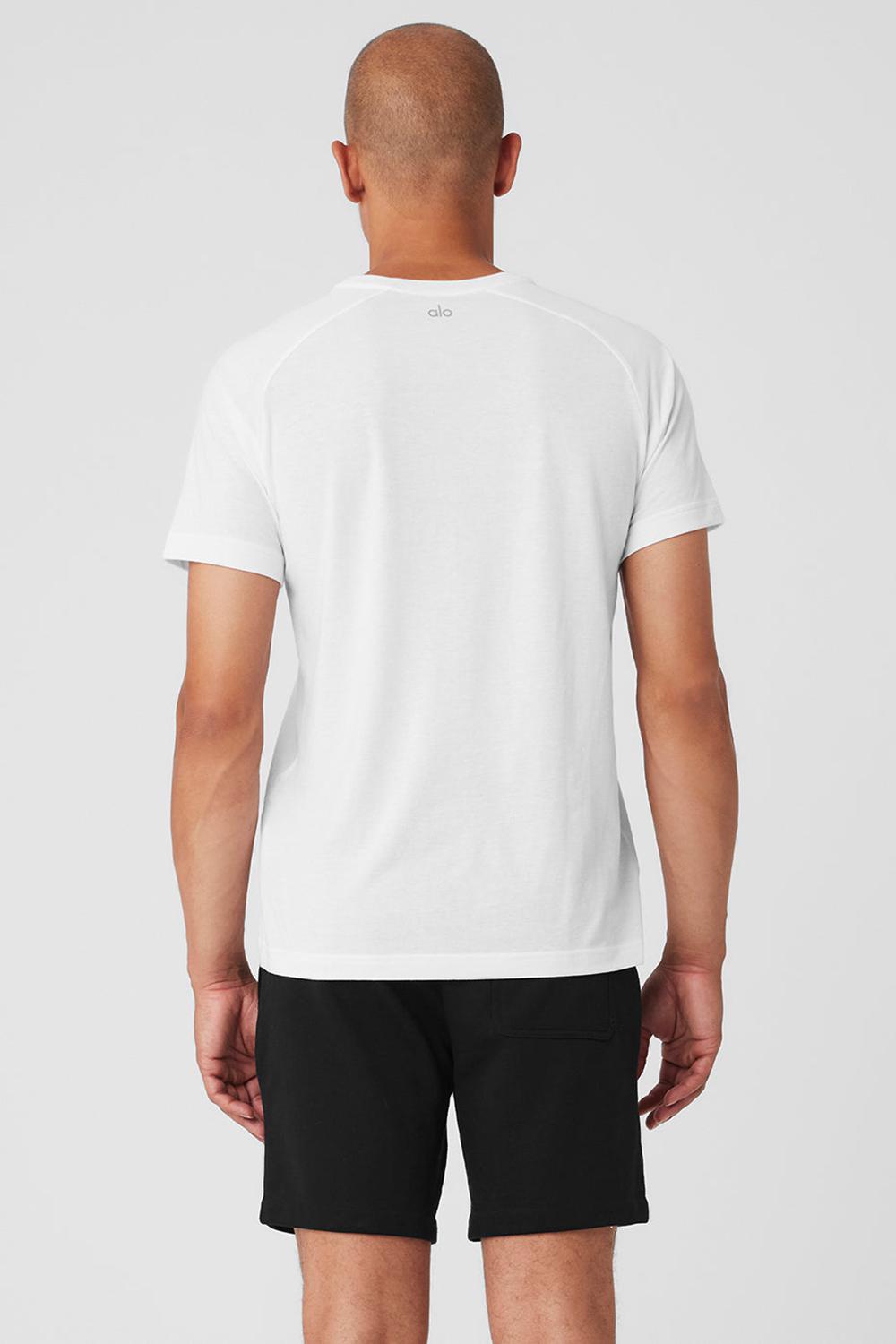 Camisetas Running Alo Yoga The Triumph Crew Neck Hombre Blancas | España  NJDP-57314
