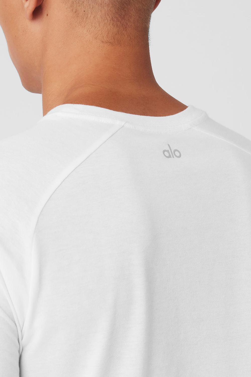 Camisetas Running Alo Yoga The Triumph Crew Neck Hombre Blancas | España  NJDP-57314