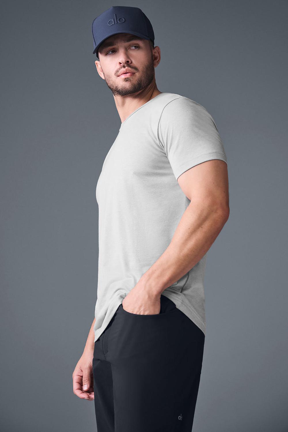 Camisetas Running Alo Yoga Triumph Hombre Gris | España  UIBZ-70369