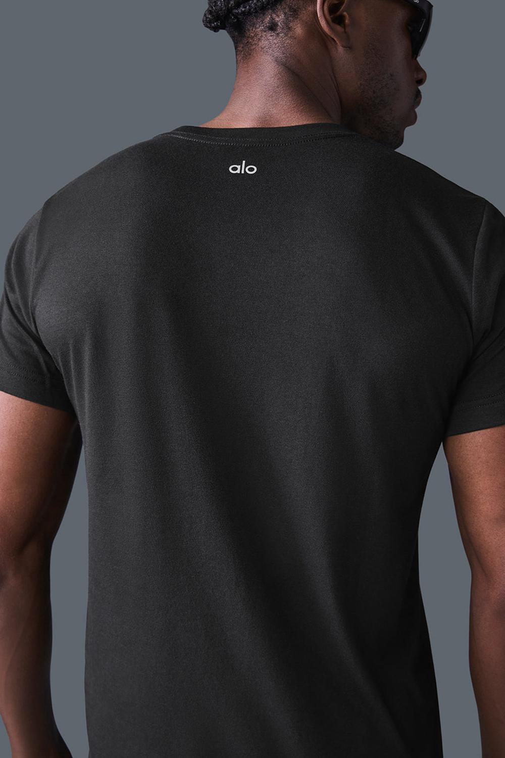 Camisetas Running Alo Yoga Triumph Hombre Negras | España  XFOH-46789