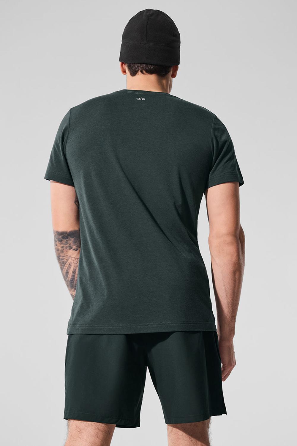 Camisetas Running Alo Yoga Triumph Hombre Verde | España  IWKA-52360