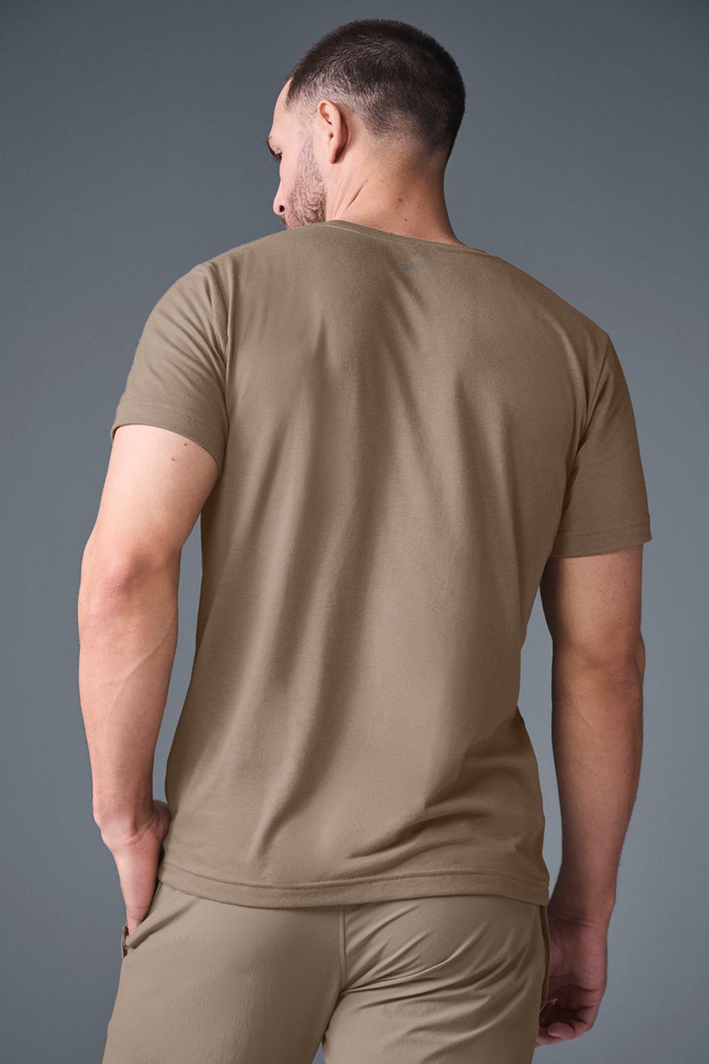 Camisetas Running Alo Yoga Triumph Hombre Gravel | España  FMOY-07264