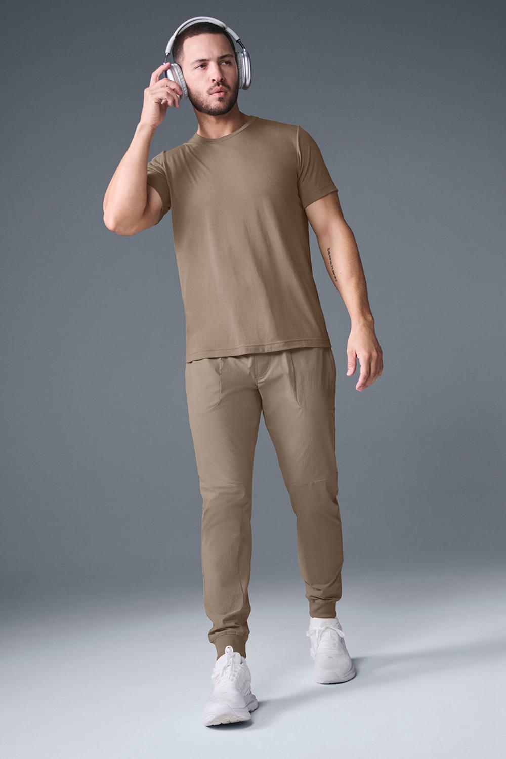 Camisetas Running Alo Yoga Triumph Hombre Gravel | España  FMOY-07264