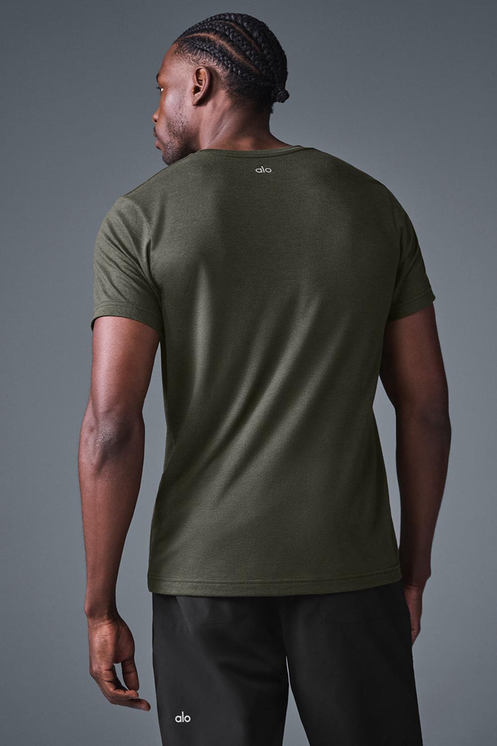 Camisetas Running Alo Yoga Triumph Hombre Verde | España  OQPL-06957