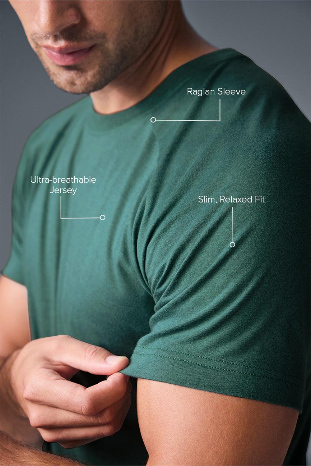 Camisetas Running Alo Yoga Triumph Raglan Hombre Winter Ivy | España  WIES-52091