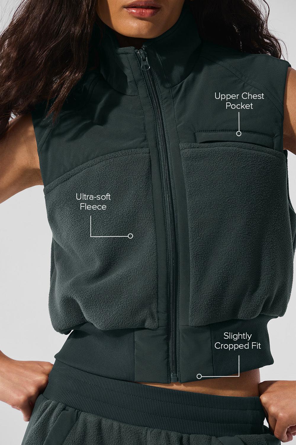 Chaleco Alo Yoga Polar Fleece Wintry Mix Mujer Verde | España  ZRPG-62139