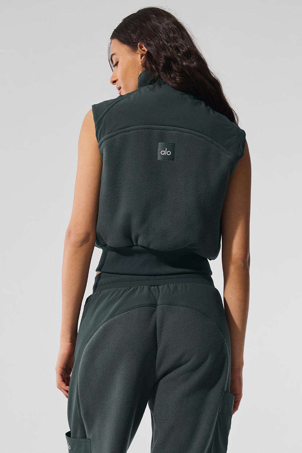 Chaleco Alo Yoga Polar Fleece Wintry Mix Mujer Verde | España  ZRPG-62139
