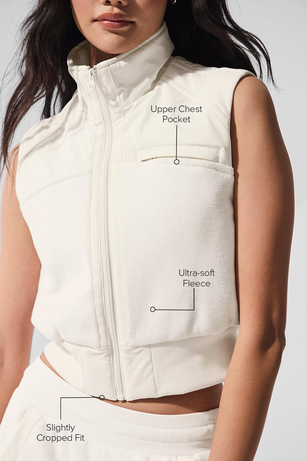 Chaleco Alo Yoga Polar Fleece Wintry Mix Mujer Ivory | España  ZGWS-18750